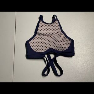 Chestee Weight Lifting Sports Bra Blue Gray Padded Gym Yoga Size 6